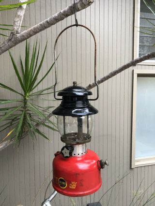 Vintage Sears 476 74550 7115 Single Mantle Red Lantern Made 4 - 1964