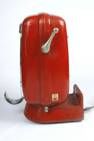 Vintage Eco Tireflator Air Meter Model 97 Red Chrome Wall Mount Gas Station Pump 3