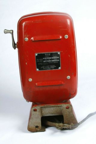 Vintage Eco Tireflator Air Meter Model 97 Red Chrome Wall Mount Gas Station Pump 4