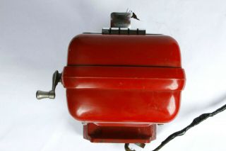 Vintage Eco Tireflator Air Meter Model 97 Red Chrome Wall Mount Gas Station Pump 6