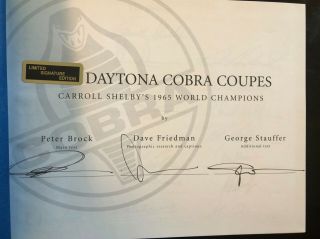 Daytona COBRA Coupes Carroll Shelby ' s 1965 World Champions LTD EDIT (RARE BOOK) 8