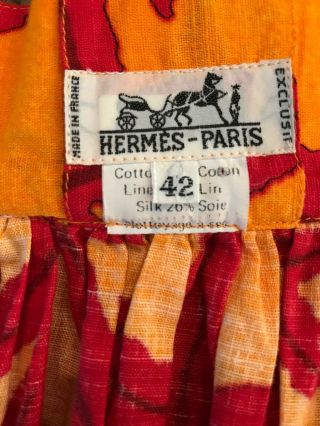 Geniune Vintage HERMES PARIS Skirt Wrap Starfish Summer Womens Size 9 RARE Lady 7