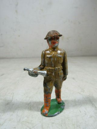 Vintage/antique Barclay Manoil Lead Soldier Wwi Marching Band Bugle Player Toy