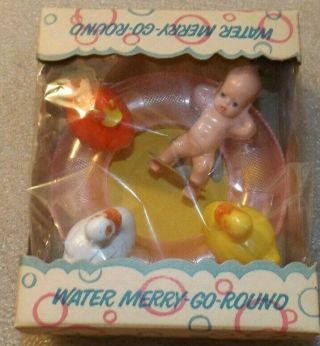 Vintage Knickerbocker Baby Rattle Mip Bath Floats (d)