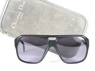 Vintage Christian Dior Monsieur 2055 90 Black Matte Sunglasses 70 