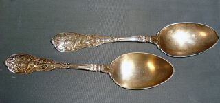 2 Antique 1894 Gorham Mythologique Large Serving Spoons 8 1/2 " No Monogram