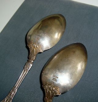 2 Antique 1894 Gorham Mythologique Large Serving Spoons 8 1/2 