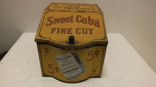 Vintage Sweet Cuba Fine Cut Tobacco Store Bin