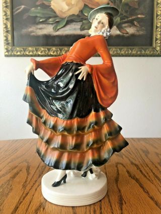 Colorful Vintage Spanish Flamenco Lady Dancer Porcelain Figurine 12351