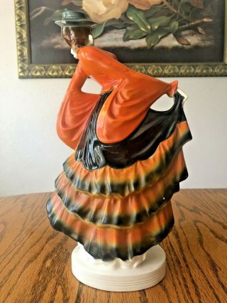 Colorful Vintage Spanish Flamenco Lady Dancer Porcelain Figurine 12351 4