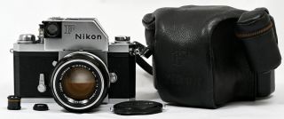 Nikon F Red Flag Meter Prism 35mm Film SLR Camera,  50/1.  4 lens Kit - (Rare) 2