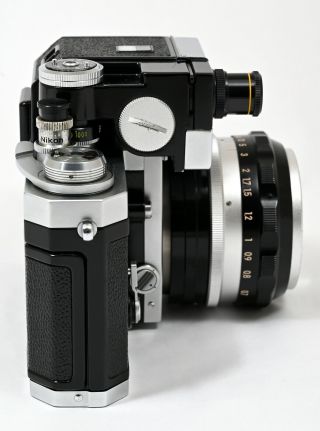Nikon F Red Flag Meter Prism 35mm Film SLR Camera,  50/1.  4 lens Kit - (Rare) 3