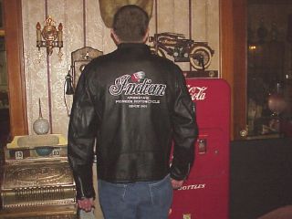 Vintage Authentic Indian Motorcycle Leather Jacket Size L