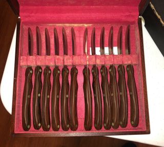 Vintage Cutco Set Of 12 Knives W/ Wood Box 59 Quality Not Estate 3