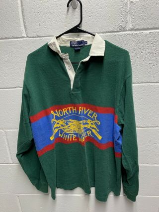 Vintage Polo Ralph Lauren Rugby North River White Water 1993 Rare