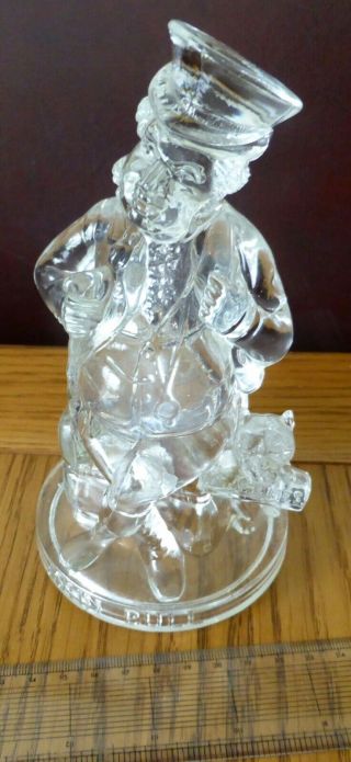 Rare Antique Victorian Pressed Glass John Bull & The Times Dog P/weight 1880 