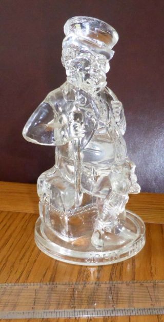 Rare Antique Victorian Pressed Glass John Bull & The Times Dog P/weight 1880 ' s? 2