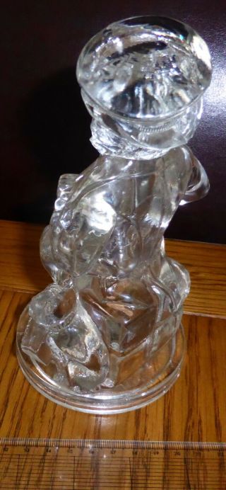 Rare Antique Victorian Pressed Glass John Bull & The Times Dog P/weight 1880 ' s? 3