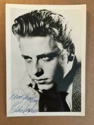 Eddie Cochran Very Rare Autographed Photo Direct From 50s Scrapbook