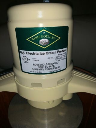 Vintage White Mountain 6 - Quart Electric Ice Cream Freezer Maker 2