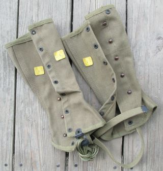 Wwii Usmc Gaiters 1945 Dated Tags