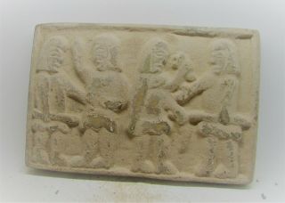 Very Rare Ancient Sasanian Stone Relief Plaque Depiction Battle Scene