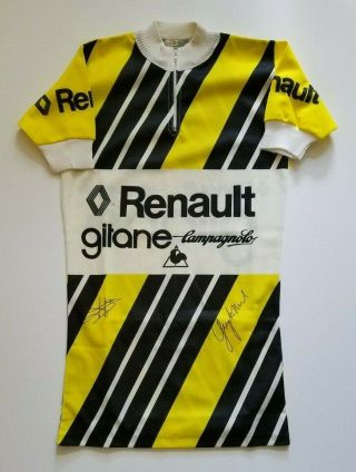 Vintage Renault Elf Gitane Tour De France Cycling Jersey - Signed By Greg Lemond