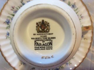 Vintage Paragon By Appointment to Her Majesty The Queen Tea Cup and Saucer Set 4