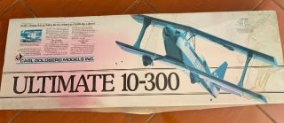 Vintage Balsa Wood Kit Carl Goldberg Ultimate 10 - 300 Biplane,  Nib