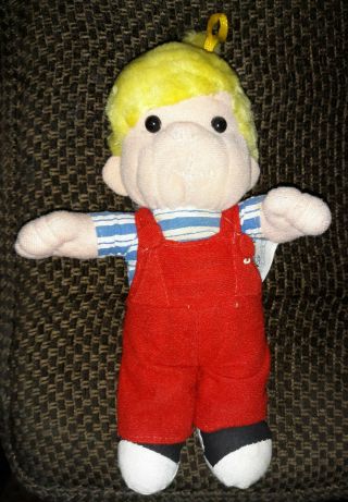 Vintage Dennis the Menace plush & bean bag dolls PLUS coloring book 4