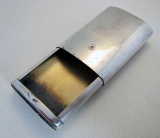 Antique Edwardian Slide Action Solid Sterling Silver Match Box Vesta Case Heavy