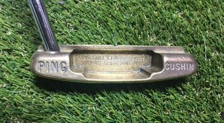 Vintage Ping Cushion Putter Model 1345 With Scottsdale Head And Grips