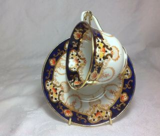 Heavy Gold Embellished Tea Cup & Saucer Melba Bone China Vintage England
