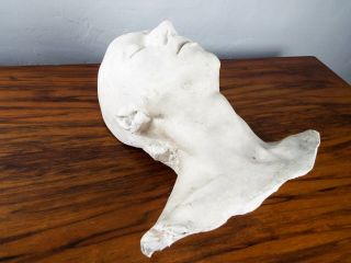 Vintage Life Death Mask Plaster Sculpture Male Figure Macabre Oddity Decorative 3