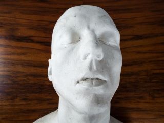Vintage Life Death Mask Plaster Sculpture Male Figure Macabre Oddity Decorative 6
