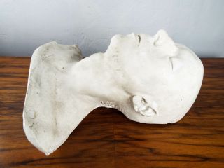 Vintage Life Death Mask Plaster Sculpture Male Figure Macabre Oddity Decorative 7