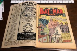 Batman 49 Batman ' s Arabian Nights 1948 Comic Book The Joker Rare Mad Hatter 3