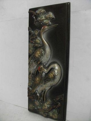 The figure of the crane made of earthenware.  Japanese Antique. 3