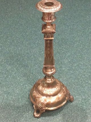 Imperial Russian Judaica Silver (84),  Candlestick With Great Markings