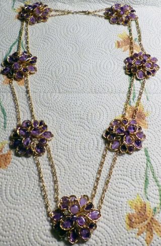 For Ksyoungatheart:runway Swoboda 7 Nugget Necklace 98 Chunks Natural Amethyst