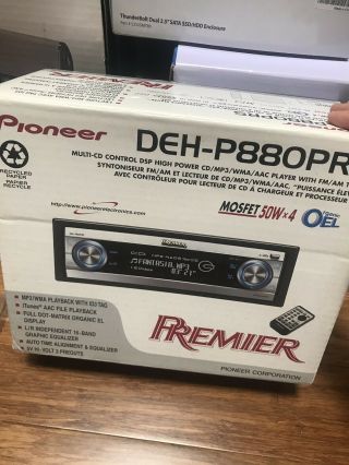 Pioneer Premier Deh - P880prs Cd Player Rare Vintage Sq In Dash Receiver