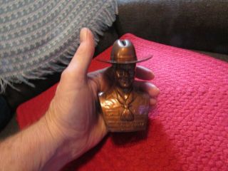 Vintage Copper Toned Plastic Hopalong Cassidy Coin Bank.