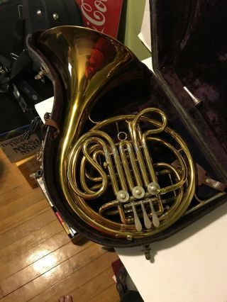 Vintage Holton French Horn With Mdc Mouthpiece Unknown Model