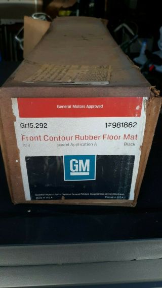 Nos Vintage 1973 - 1987 Chevy Gmc Truck Floor Black Mats Chevrolet Gm Accessory