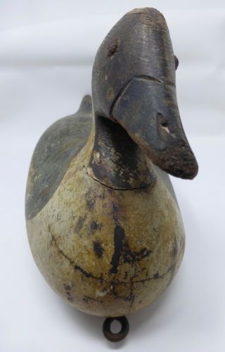 ANTIQUE VINTAGE DUCK DECOY MASON ? WITH PINTAIL WITH LEAD STRIP ON THE BOTTOM 7