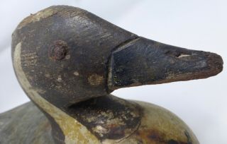 ANTIQUE VINTAGE DUCK DECOY MASON ? WITH PINTAIL WITH LEAD STRIP ON THE BOTTOM 8