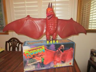 Vintage Rodan - Mattel 1979 W/ Box,  Instructions,  Insert - Minty Godzilla