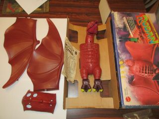 VINTAGE RODAN - MATTEL 1979 W/ BOX,  INSTRUCTIONS,  INSERT - MINTY GODZILLA 3