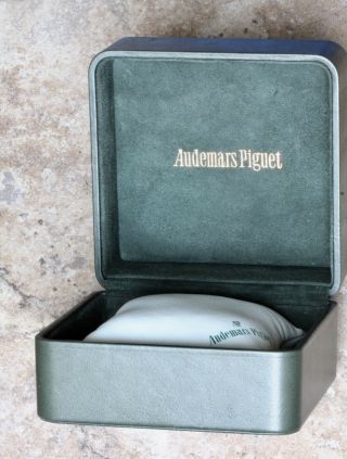 Vintage Audemars Piguet Watch Green Leather Double Box Set Inner & Outer Boxes