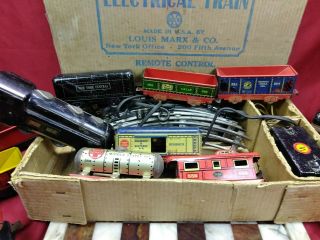 Vintage Marx Steam Line Commodore Vanderbilt NYC 6 Tin Car Boxed Set W/ 5